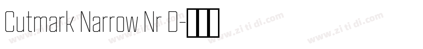 Cutmark Narrow Nr D字体转换